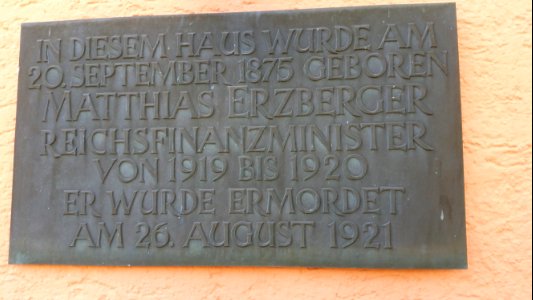 Matthias Erzberger Gedenkstaette