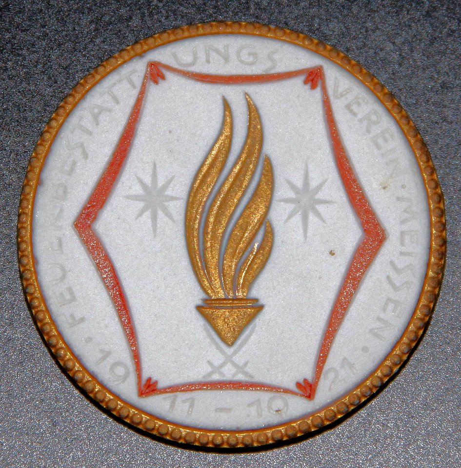 Medaille vom Feuerbestattungsverein mit Dekor