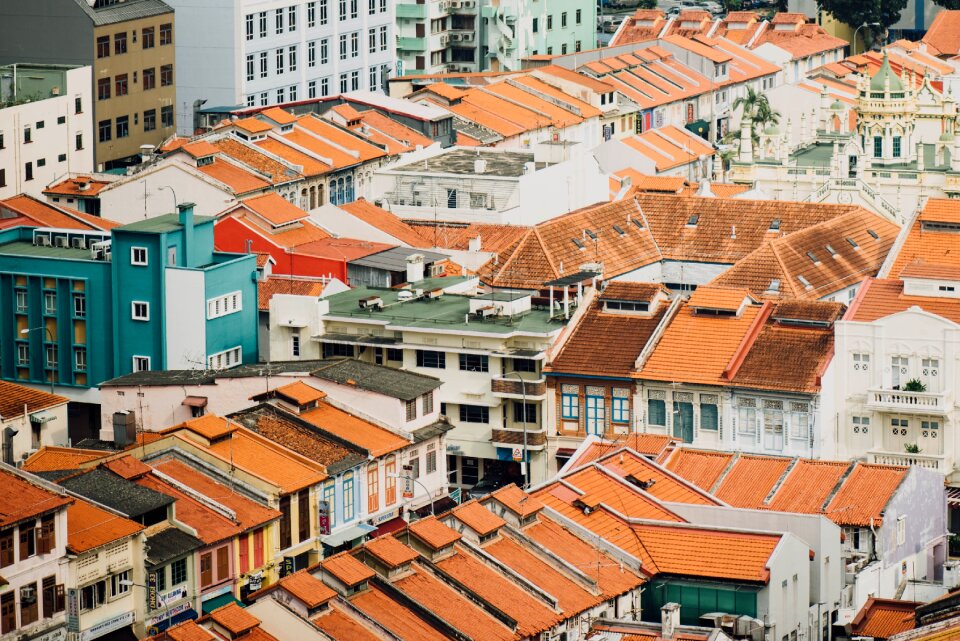 Rooftops houses city