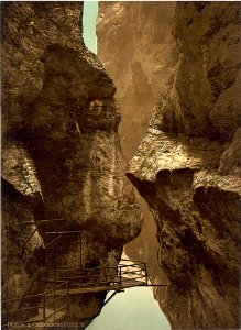 Aareschlucht bei Meiringen um 1900