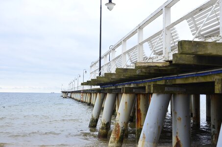 The baltic sea orlowo the pier