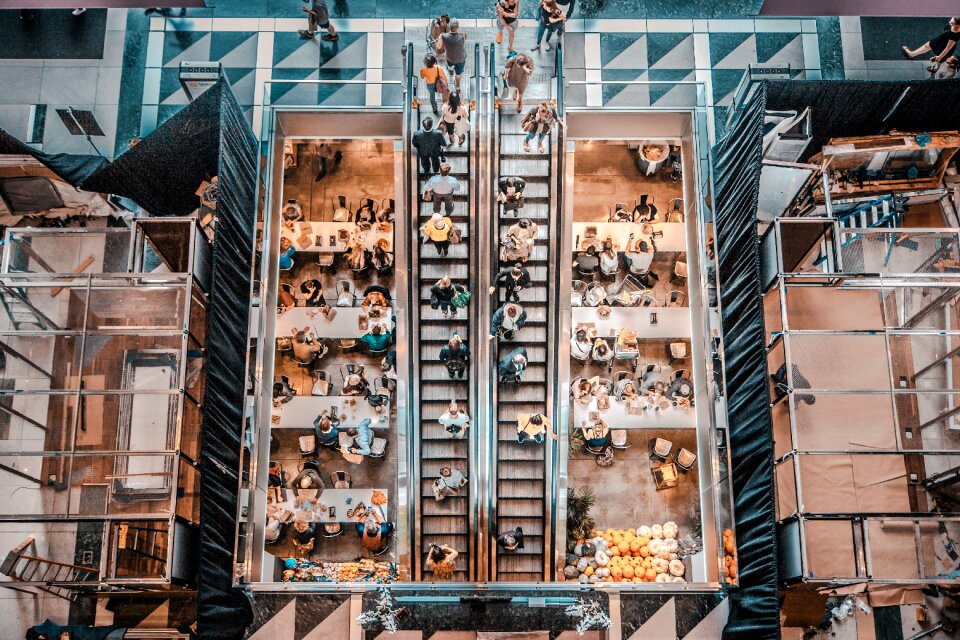 Aerial view restaurant