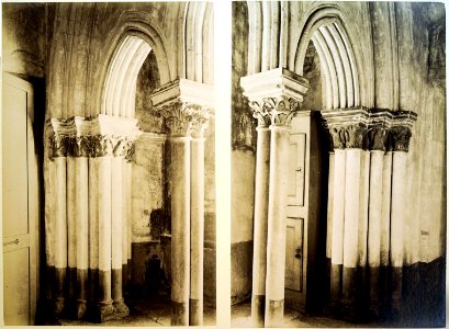 Abbaye St Remi Colonnes salle capitulaire Rothier 29488