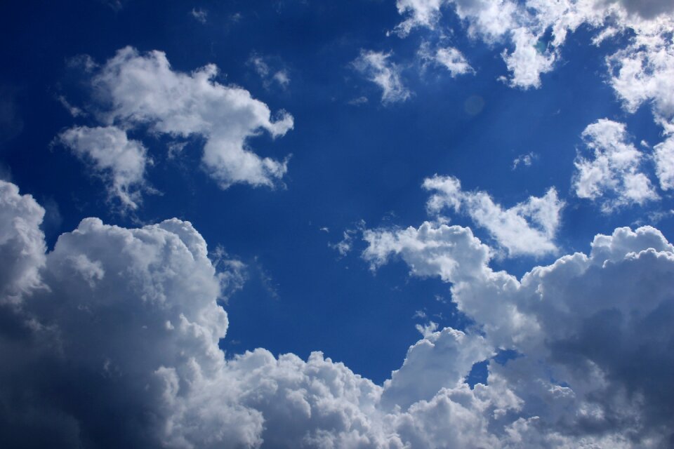 Clouds form sunny nature