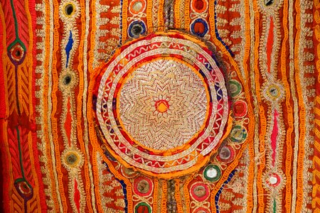 Mirrorwork indian fabric photo