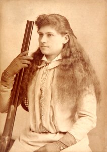 Annie Oakley by Baker's Art Gallery c1880s-crop photo