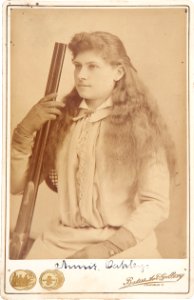 Annie Oakley by Baker's Art Gallery c1880s photo