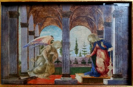Annunciation by Sandro Botticelli, early 1490s, tempera on panel - Hyde Collection - Glens Falls, NY - 20180224 122453 photo