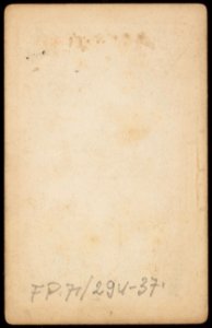 Anoniem - carte de visite, achterzijde