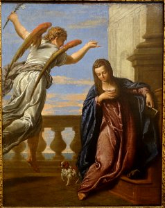 Annunciation, workshop of Paolo Caliari, called Veronese, mid 1580s, oil on canvas - Blanton Museum of Art - Austin, Texas - DSC07810 photo