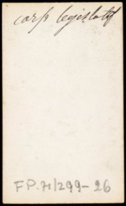 Anoniem - carte de visite, achterzijde (P 1971 0299 0026)