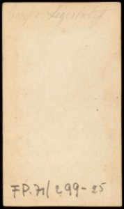 Anoniem - carte de visite, achterzijde (P 1971 0299 0025)