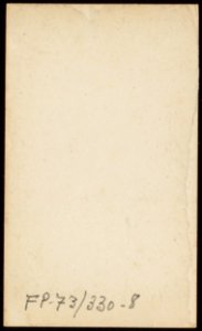 Anoniem - carte de visite, achterzijde (P 1973 0330 0008)