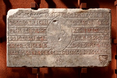 Anonyme français - Epitaphe de Bernardus Molherati et Lombarda de - Musée des Augustins - RA 741