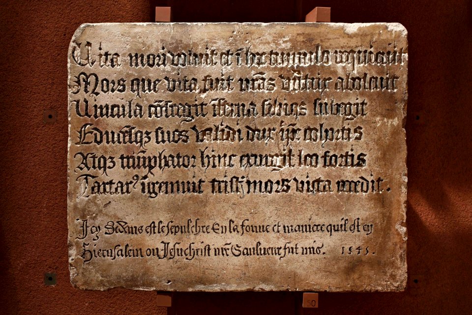 Anonyme français - Inscription du sépulcre de la Dalbade - Musée des Augustins - RA 750