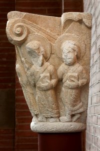 Anonyme toulousain - Fragment de chapiteau de colonnes jumelles appliquées , La Guérison de la fille de la cananéene - Musée des Augustins - ME 113 (2)