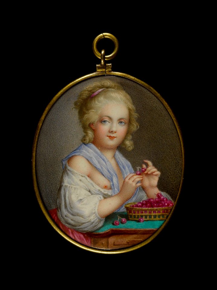 Anonymous - Jeune fille au panier de cerises - J 807 - Musée Cognacq-Jay