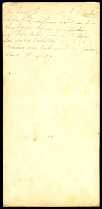Anonymer, noch unidentifizierter Fotograf Stereoskopie Hamburg 1036, Schleusenbrücke vom Neuenwall, Michaelis, Thurm, Rückseite (Revers) unbedruckt mit Notizen von Mimi