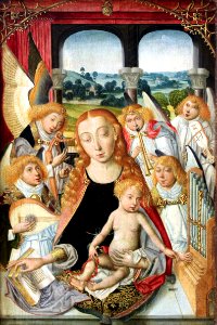 1490 Muttergottes mit musizierenden Engeln anagoria