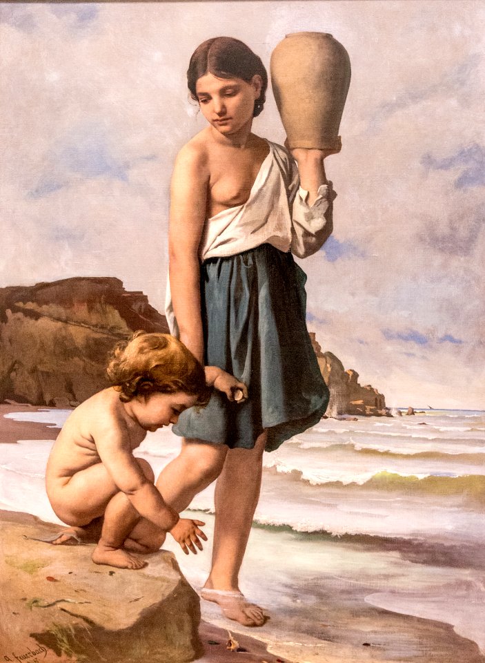 Anselm Feuerbach, Kinder am Strande, 1867, MGS-20160312-001
