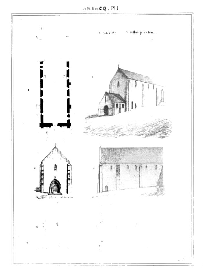 Ansacq (60), église Saint-Lucien, Woillez planche I