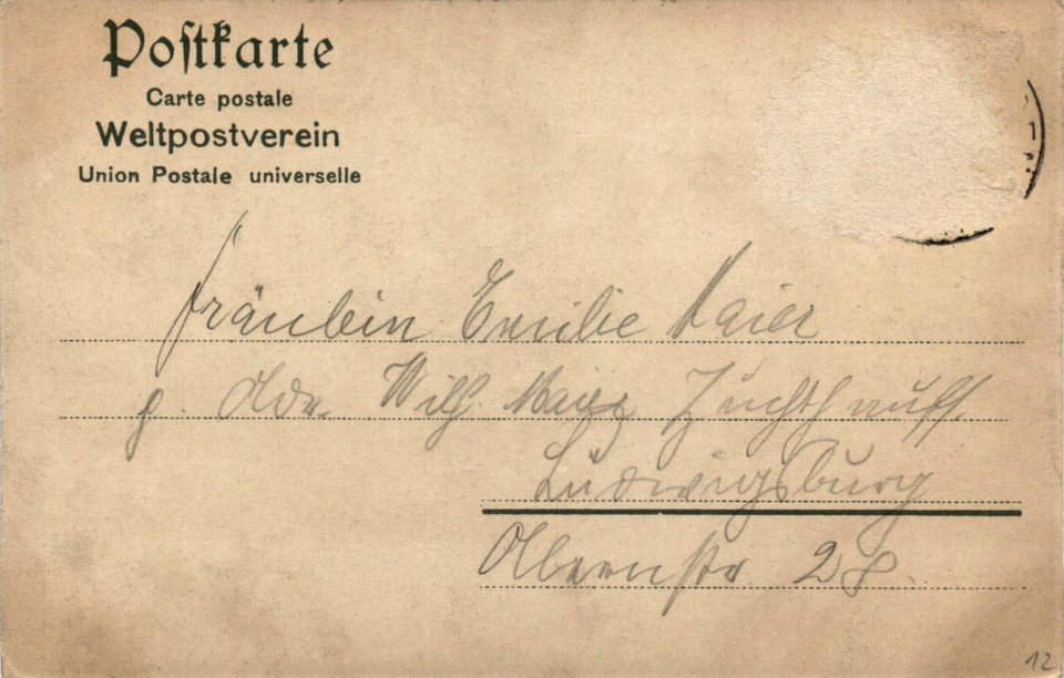 Ansicht von Bebenhausen mit Hirschen (AK 997 H Sting) R