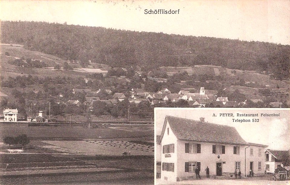 Ansichtskarte Schöfflisdorf A. Peyer Restaurant Felsenhof