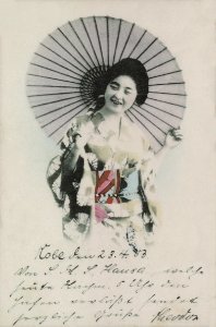 Ansichtskarte vom 23. April 1903 aus Kobe von der SMS Hansa