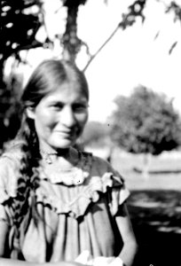 Ansiktsbild av samma kvinna som i foto 5050. Lokal, Missionsstn. Cavinas, nära Rio Beni, Bolivia - SMVK - 005051 photo