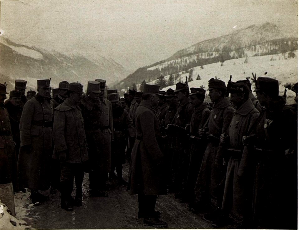 Ansprache an Trupprn der Brigade Oberst Covin, Truppenkommandant - Infanterie I. (BildID 15584102)