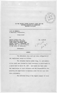 Answer to Plaintiff from City of Memphis vs. Martin Luther King, Jr, 1968 - 1968 (page 1 of 3) (4266360110)