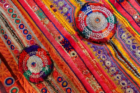 Mirrorwork indian fabric
