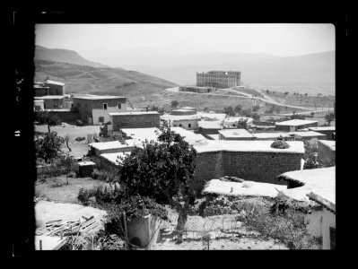 Anti Lebanon. Rayak to Damascus. Bludan showing the large French hotel in the distance LOC matpc.15486