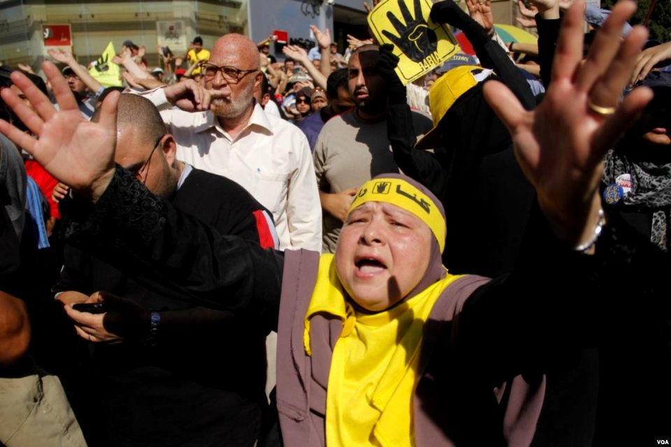 Anti-coup protesters in Nasr City-Cairo 11-Oct-2013