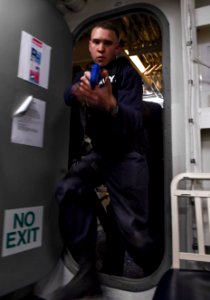 Anti-Terrorism Drill Aboard USS Wayne E. Meyer (DDG 108) 170131-N-RM689-201