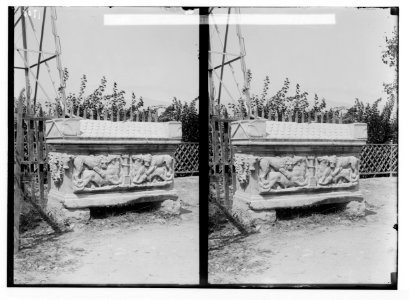 Antioch (Antakiyeh) and environs. Sarcophagus in Serai LOC matpc.02190