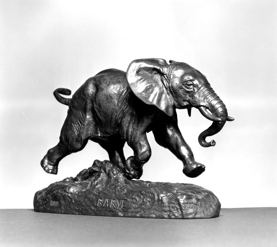 Antoine-Louis Barye - African Elephant Running - Walters 2755