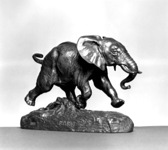 Antoine-Louis Barye - African Elephant Running - Walters 2755