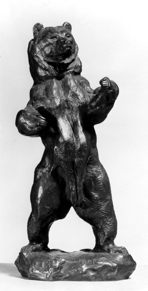 Antoine-Louis Barye - Bear Standing Upright - Walters 27137