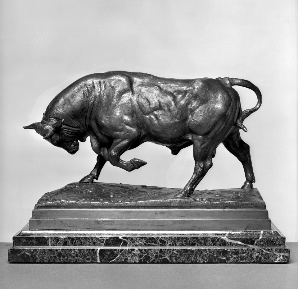 Antoine-Louis Barye - Bull on the Defensive - Walters 2741 - Left