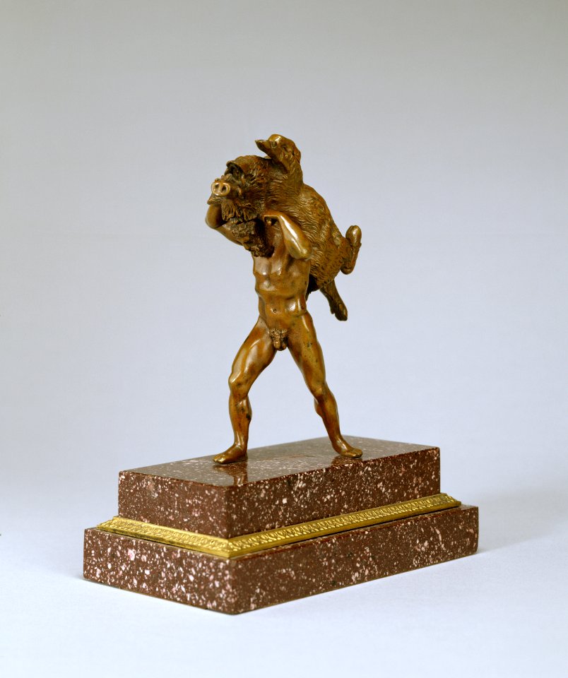 Antoine-Louis Barye - Hercules and the Erymanthian Boar - Walters 27192 - Three Quarter