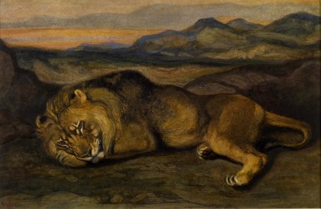 Antoine-Louis Barye - Large Lion - Walters 37827 photo