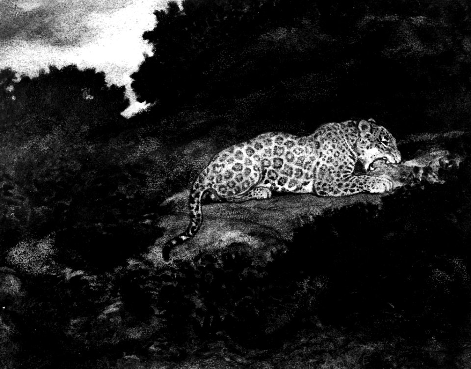 Antoine-Louis Barye - Leopard Eating - Walters 37828