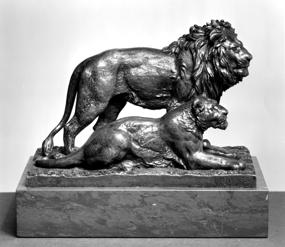 Antoine-Louis Barye - Lion and Lioness - Walters 2789