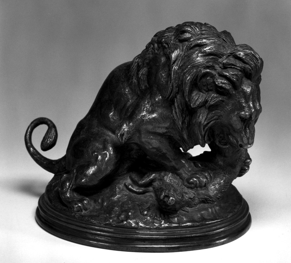 Antoine-Louis Barye - Lion Devouring a Boar - Walters 2783