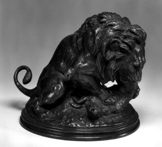Antoine-Louis Barye - Lion Devouring a Boar - Walters 2783