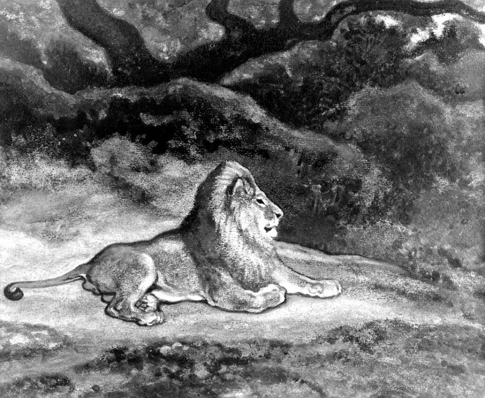 Antoine-Louis Barye - Lion at Rest - Walters 37816
