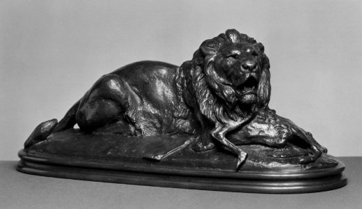 Antoine-Louis Barye - Lion Devouring an Elephant - Walters 2782