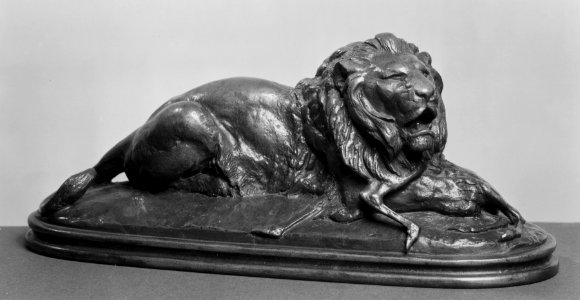 Antoine-Louis Barye - Lion Devouring an Antelope - Walters 27117