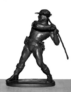 Antoine-Louis Barye - Man in Medieval Costume with Staff - Walters 2780